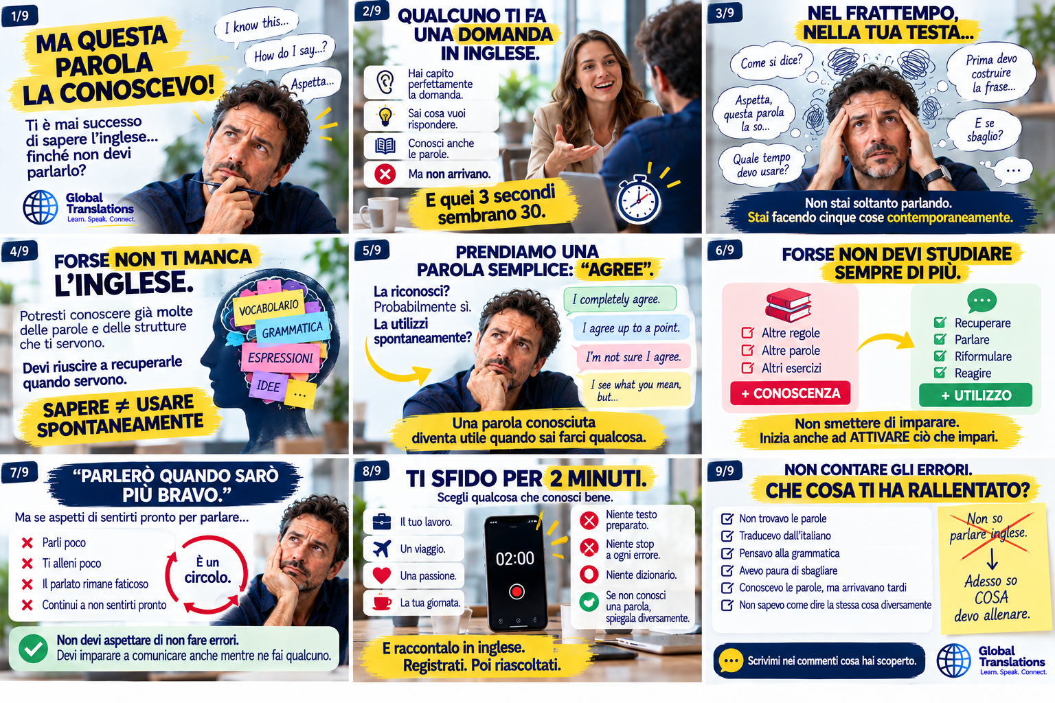 Impara a Parlare Inglese Senza Bloccarti